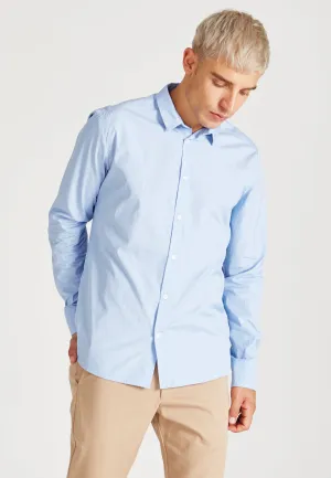 Organic Cotton Stripe Shirt KENT - Light Blue/White (Thin Stripes) Givn Berlin