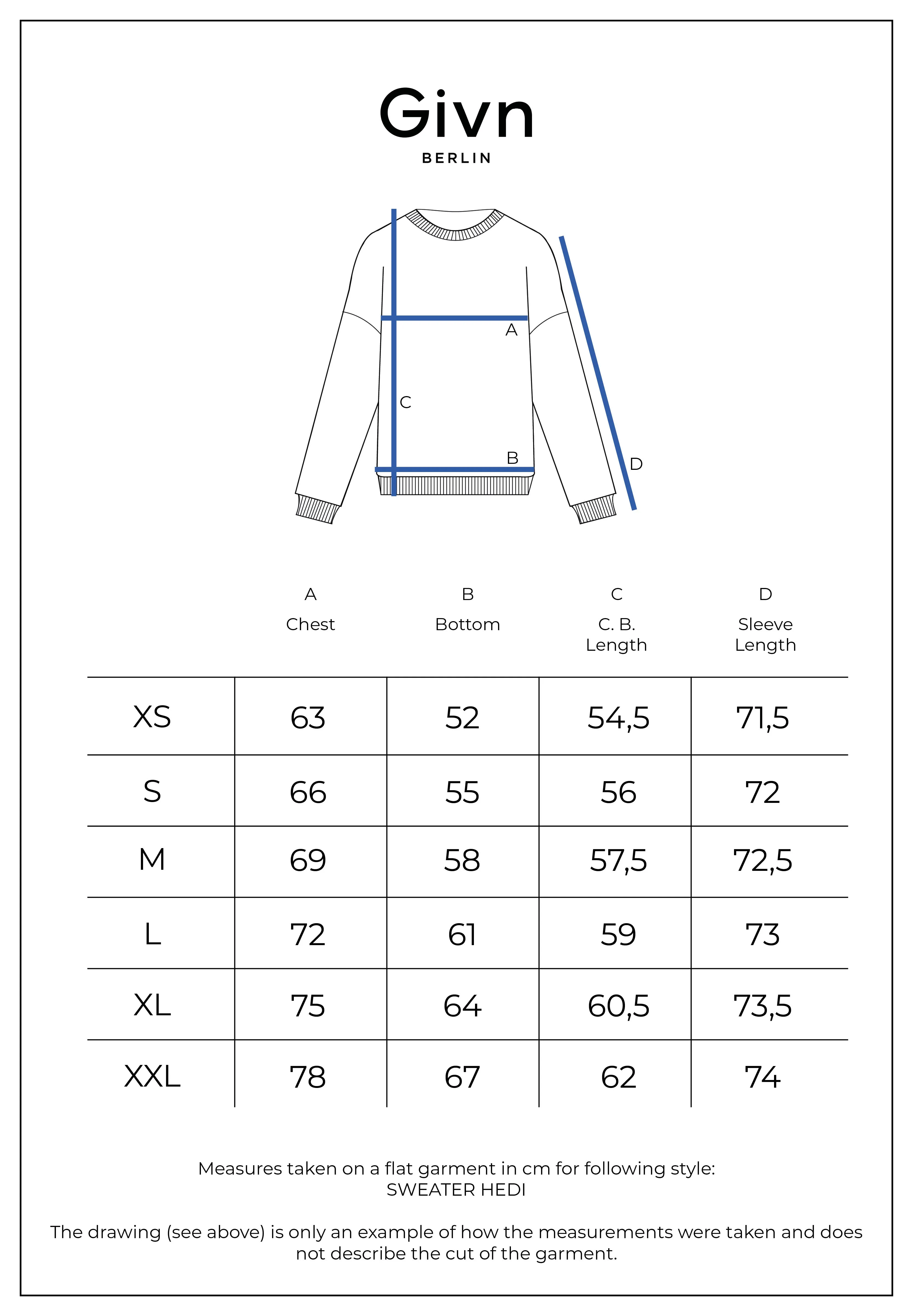Organic Cotton Sweatshirt HEDI - Deep Blue Givn Berlin