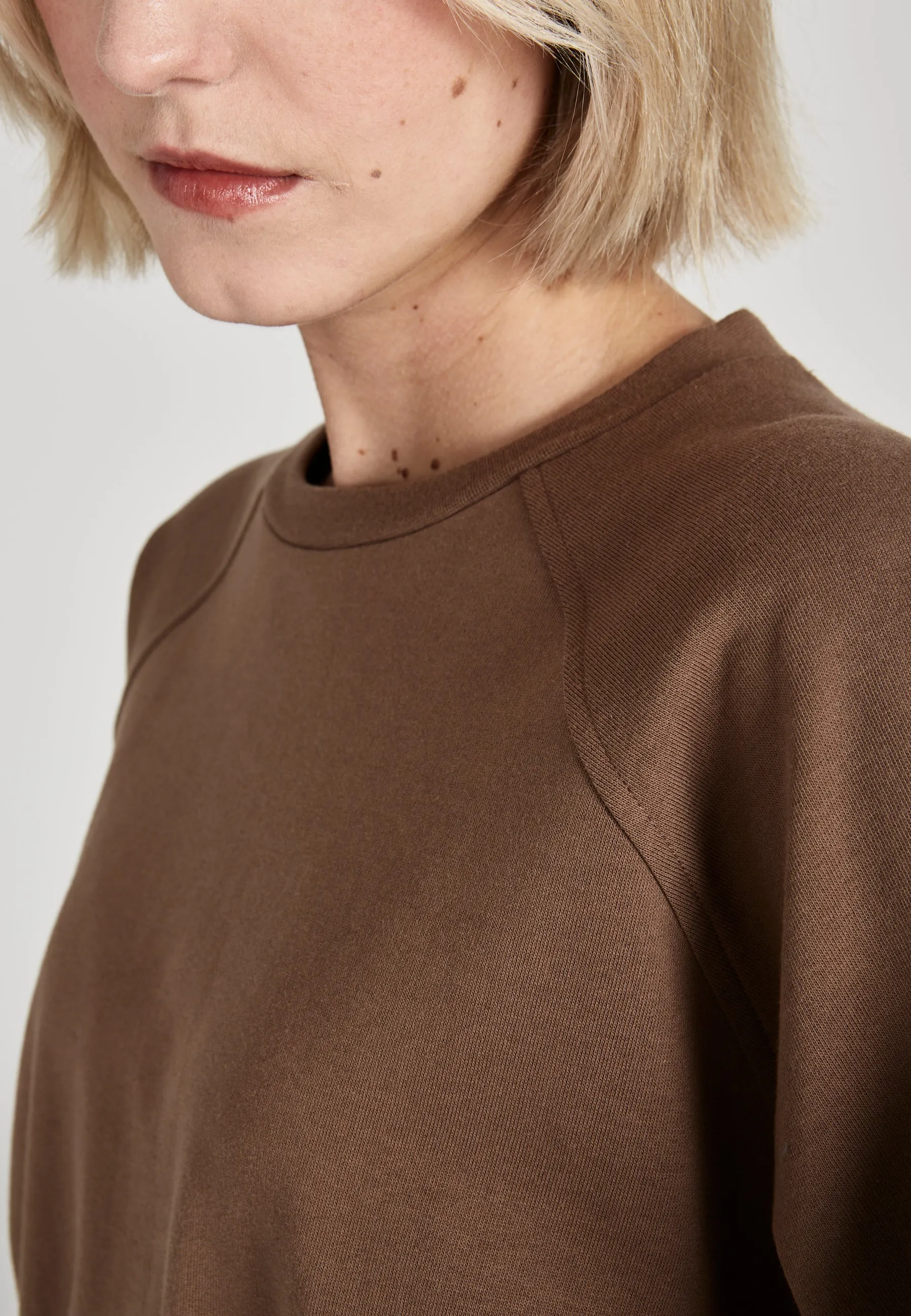 Organic Cotton Sweatshirt HEDI - Muddy Brown Givn Berlin