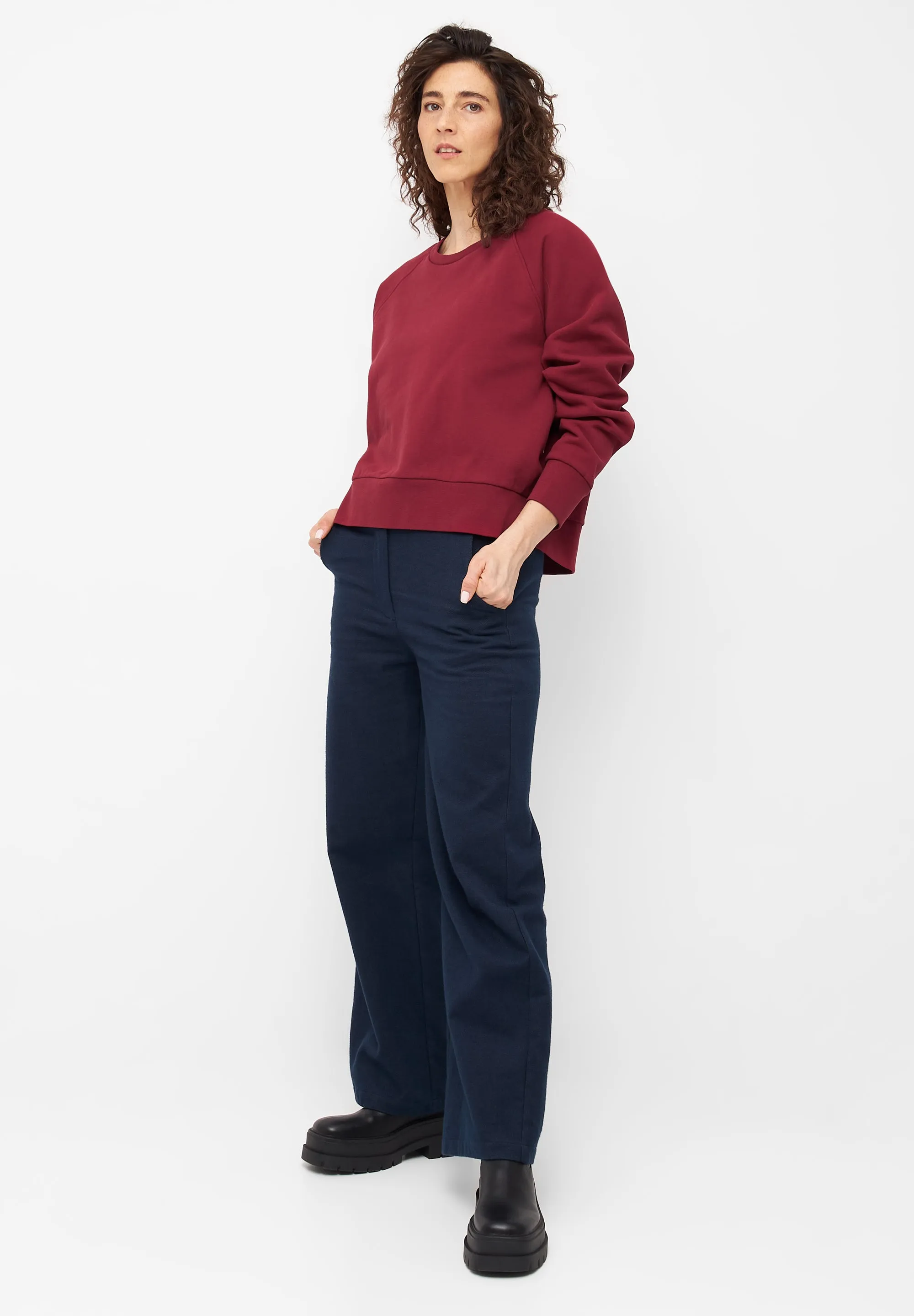 Organic Cotton Sweatshirt HEDI - Tibetan Red Givn Berlin