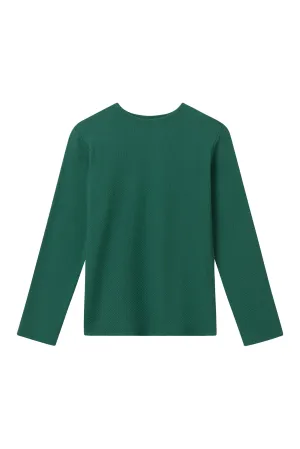 Organic Cotton Sweatshirt IAN - Forest Green (Waffle) Givn Berlin