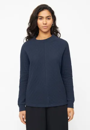 Organic Cotton Sweatshirt WILLOW - Midnight Blue (Lines) Givn Berlin