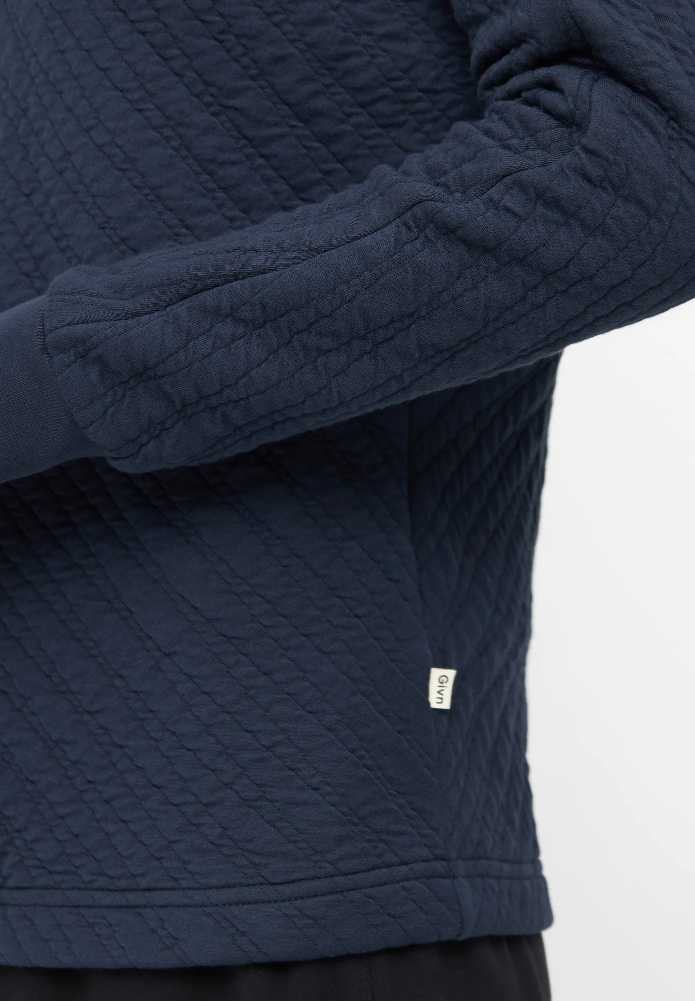 Organic Cotton Sweatshirt WILLOW - Midnight Blue (Lines) Givn Berlin