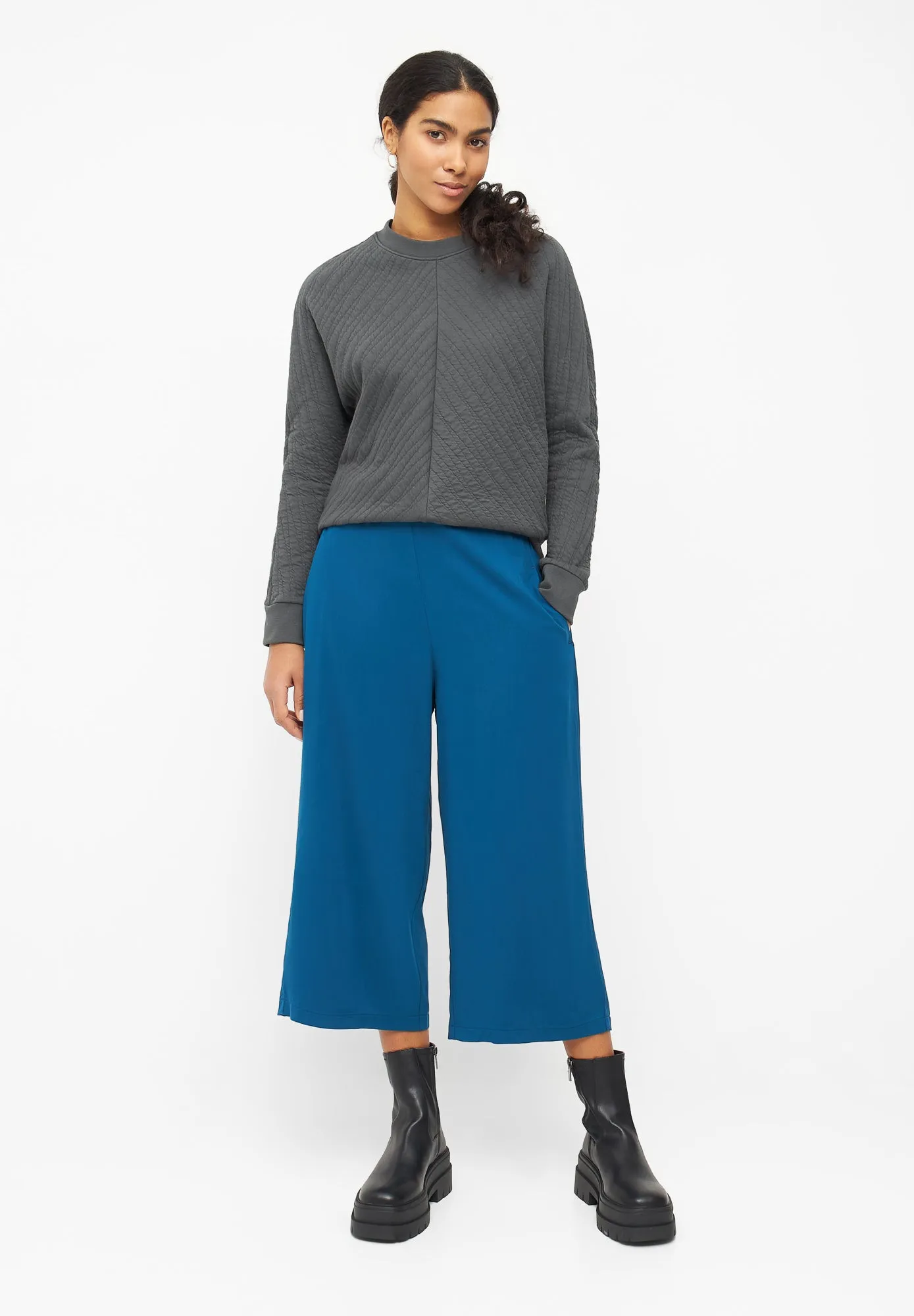 Organic Cotton Sweatshirt WILLOW - Shadow Grey (Lines) Givn Berlin