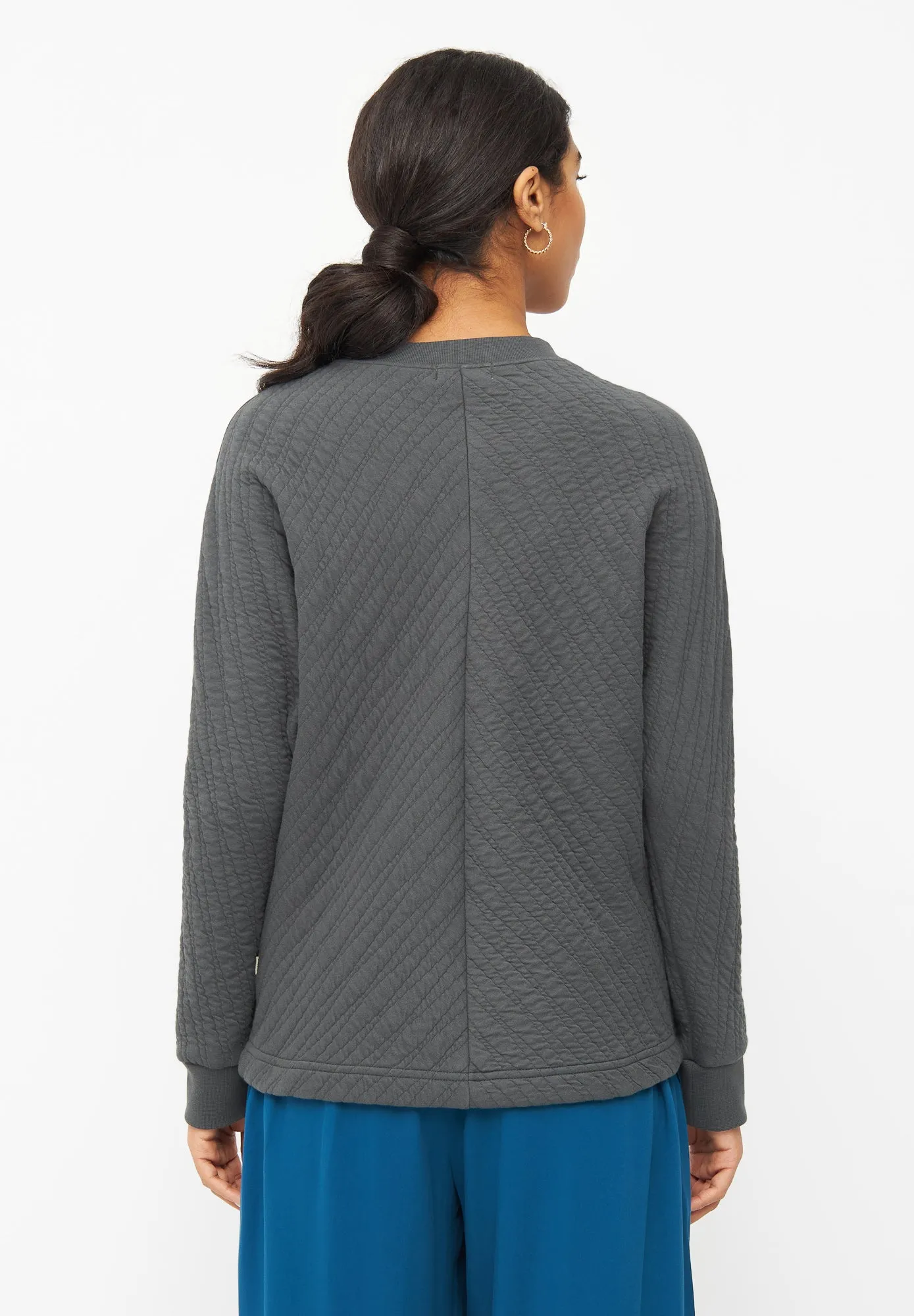 Organic Cotton Sweatshirt WILLOW - Shadow Grey (Lines) Givn Berlin