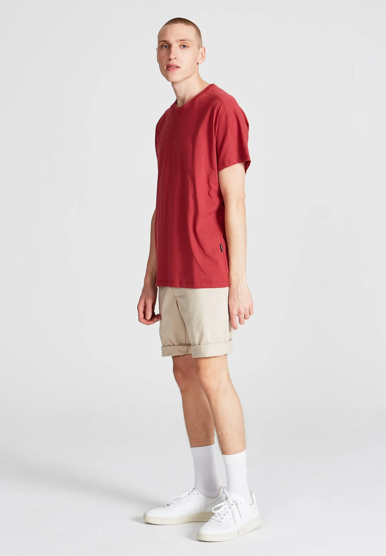 Organic Cotton T-shirt FRANK - Brick Red Givn Berlin