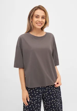 Organic Cotton T-Shirt JOLINA - Taupe Givn Berlin