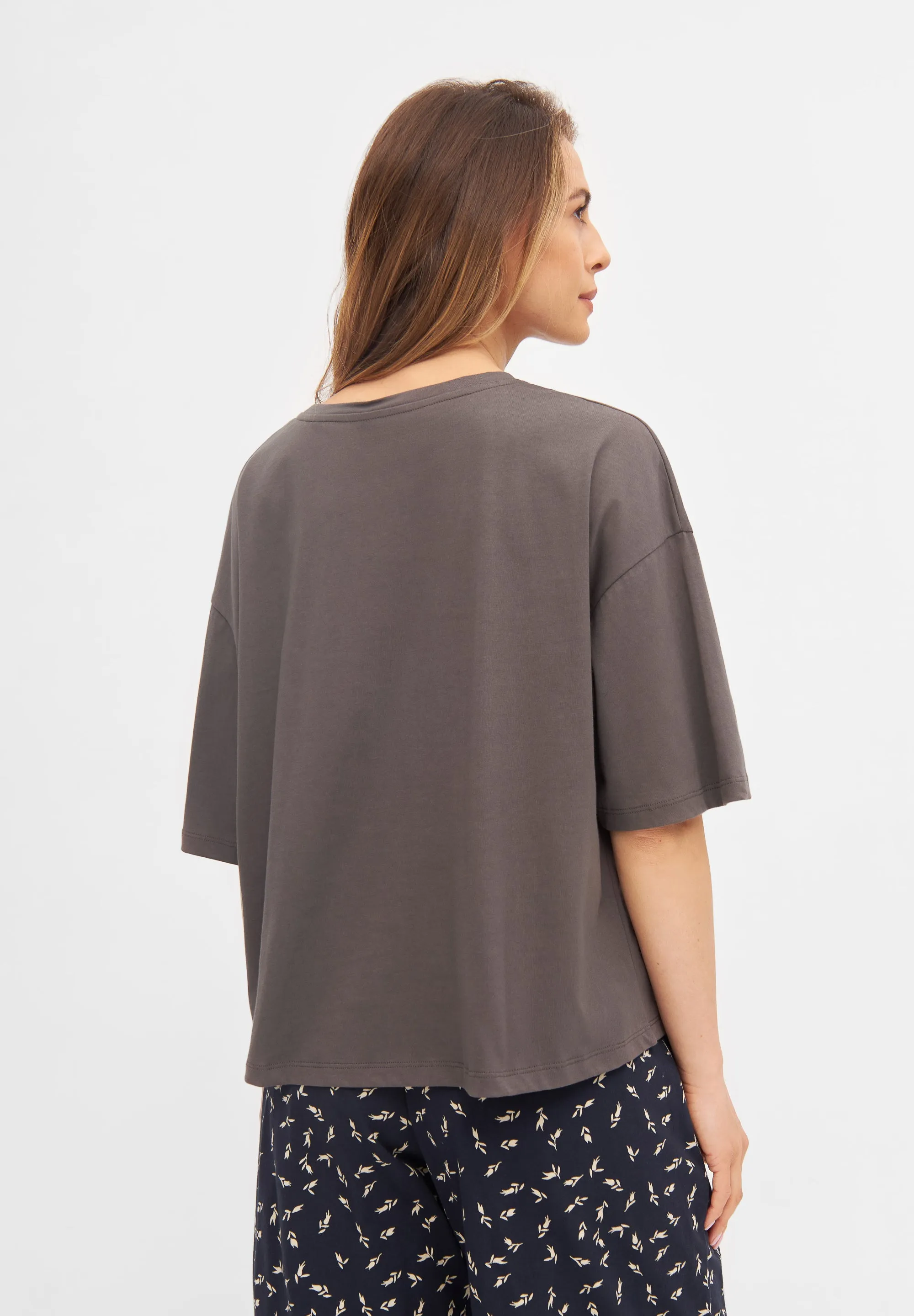Organic Cotton T-Shirt JOLINA - Taupe Givn Berlin