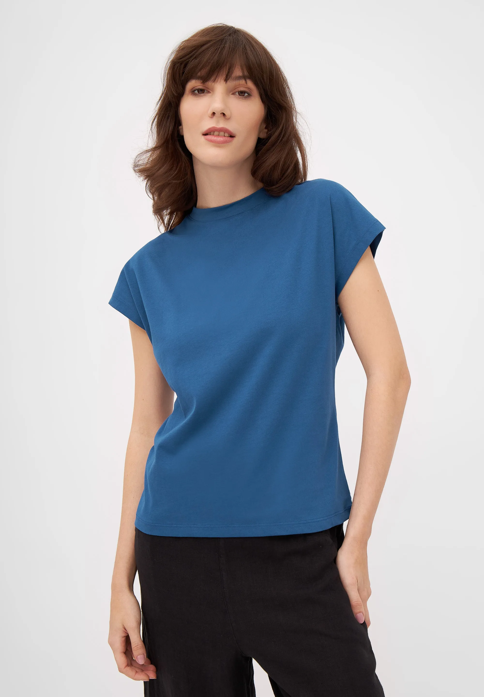 Organic Cotton T-shirt LAILA - Ocean Blue Givn Berlin