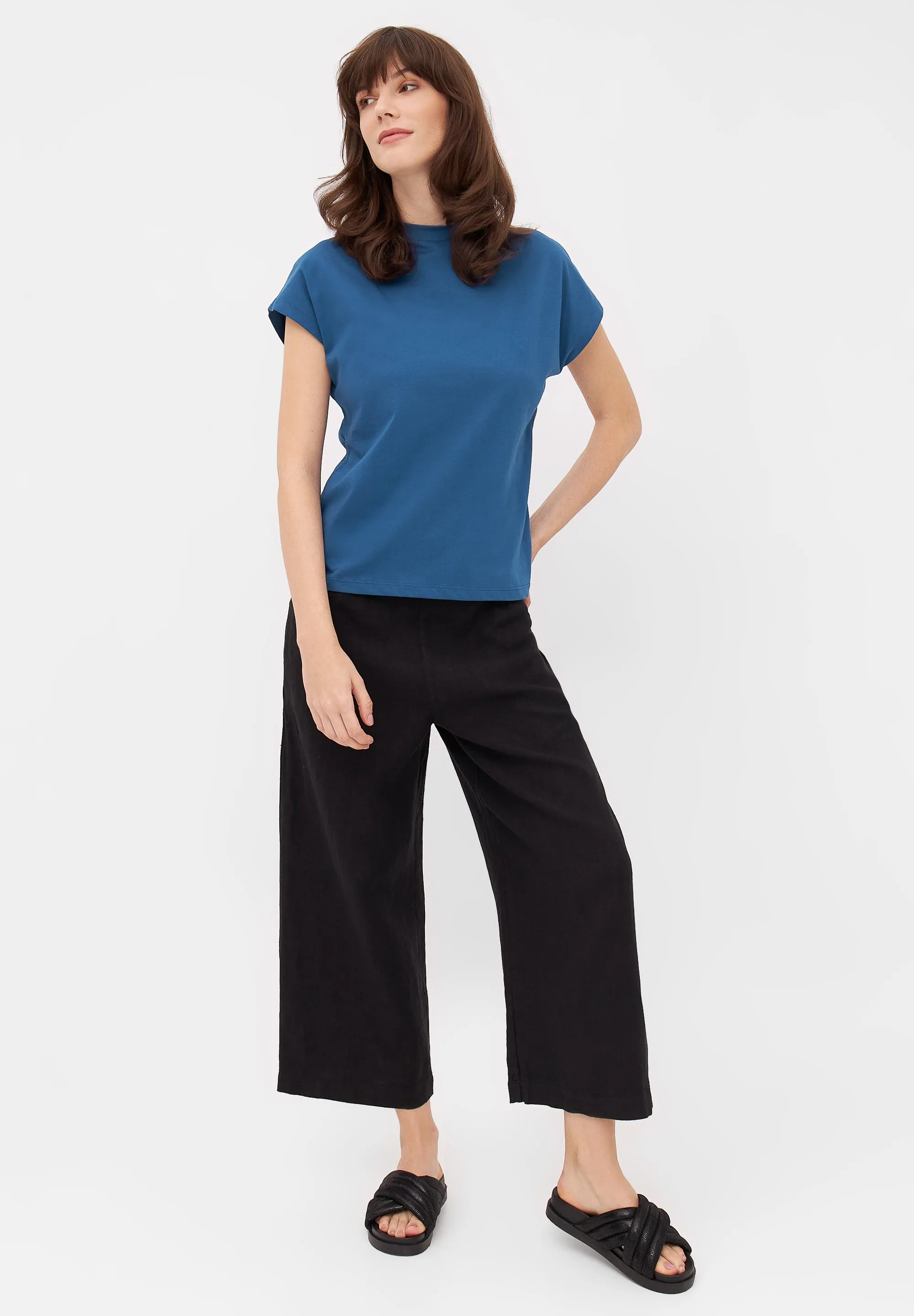 Organic Cotton T-shirt LAILA - Ocean Blue Givn Berlin