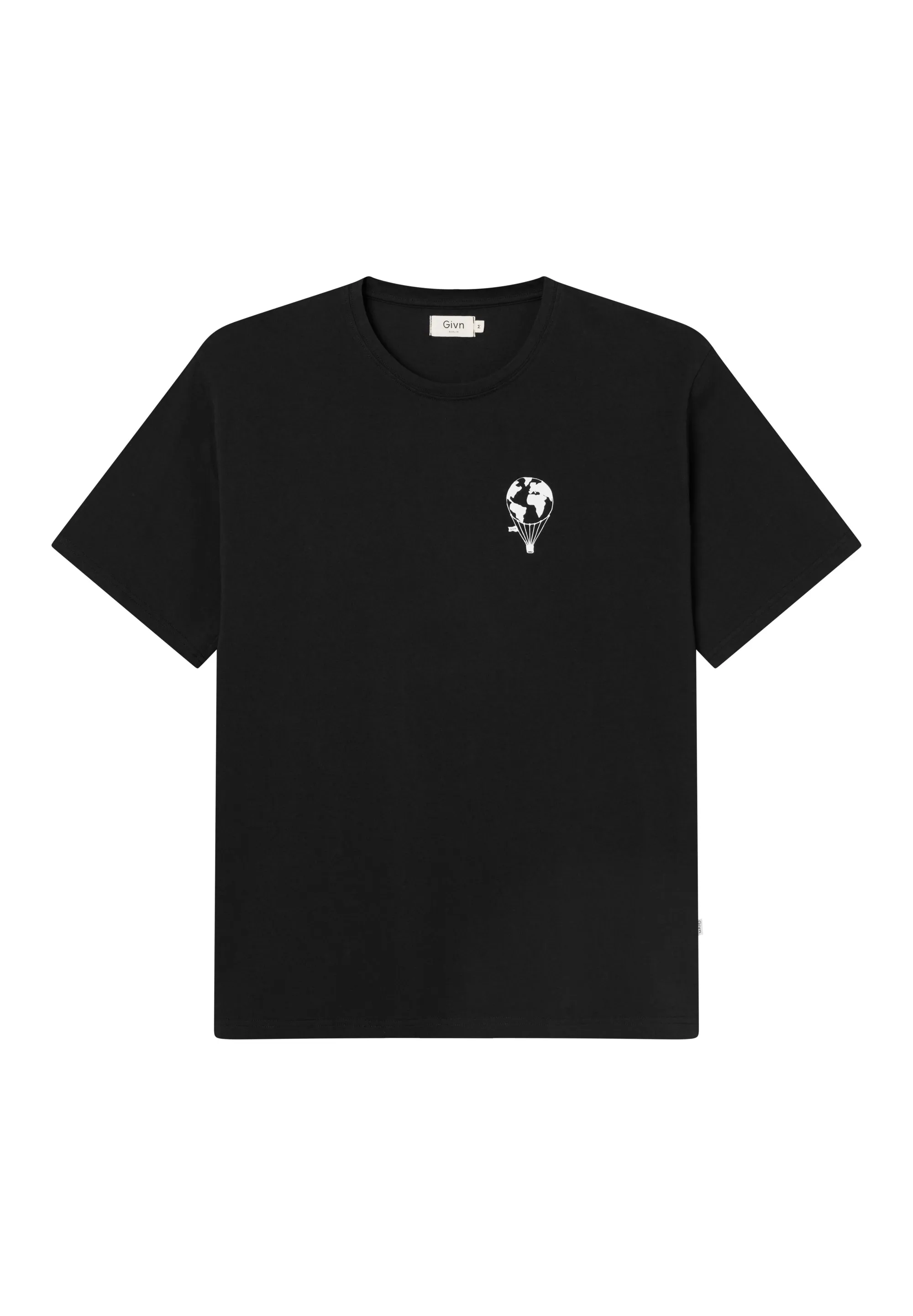Organic Cotton T-shirt LASSE (Balloon) - Black Givn Berlin