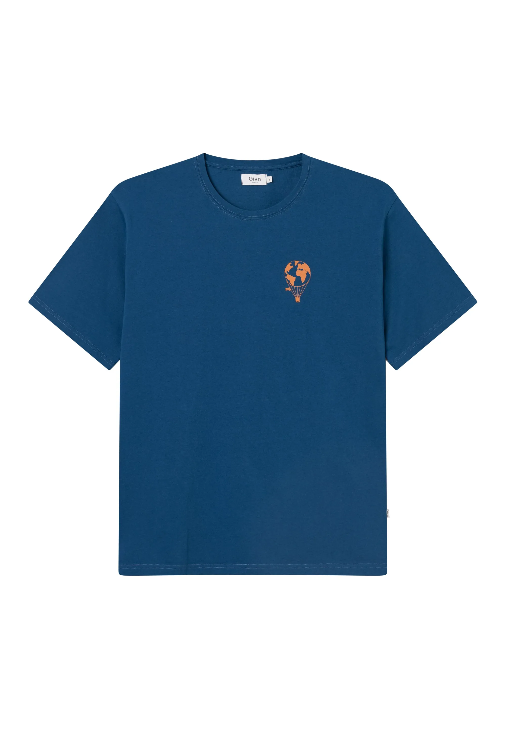 Organic Cotton T-shirt LASSE (Balloon) - Moroccan Blue Givn Berlin