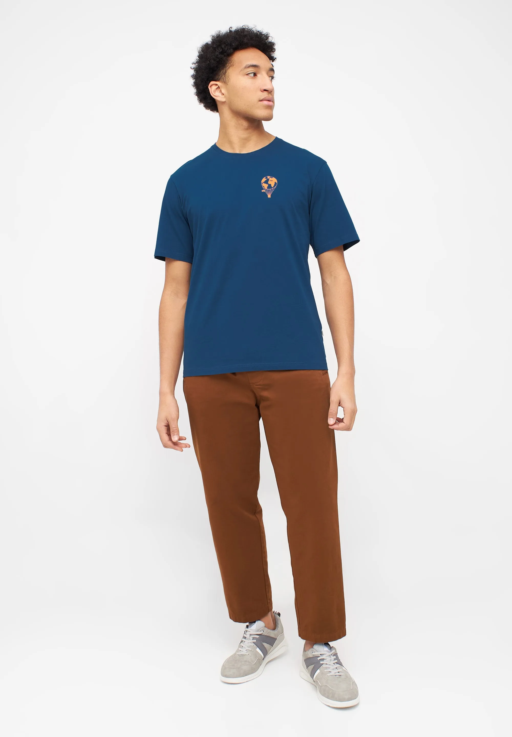 Organic Cotton T-shirt LASSE (Balloon) - Moroccan Blue Givn Berlin