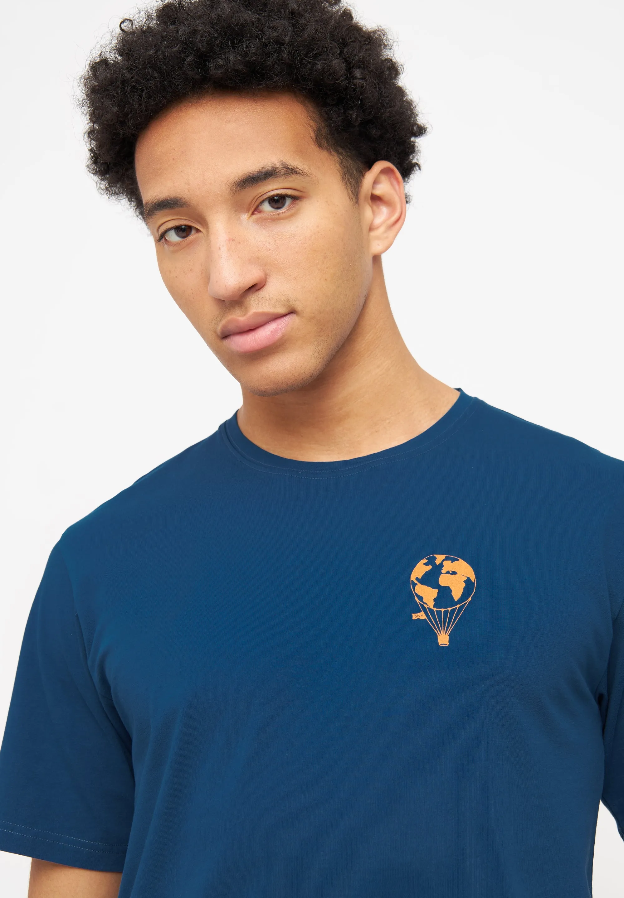 Organic Cotton T-shirt LASSE (Balloon) - Moroccan Blue Givn Berlin