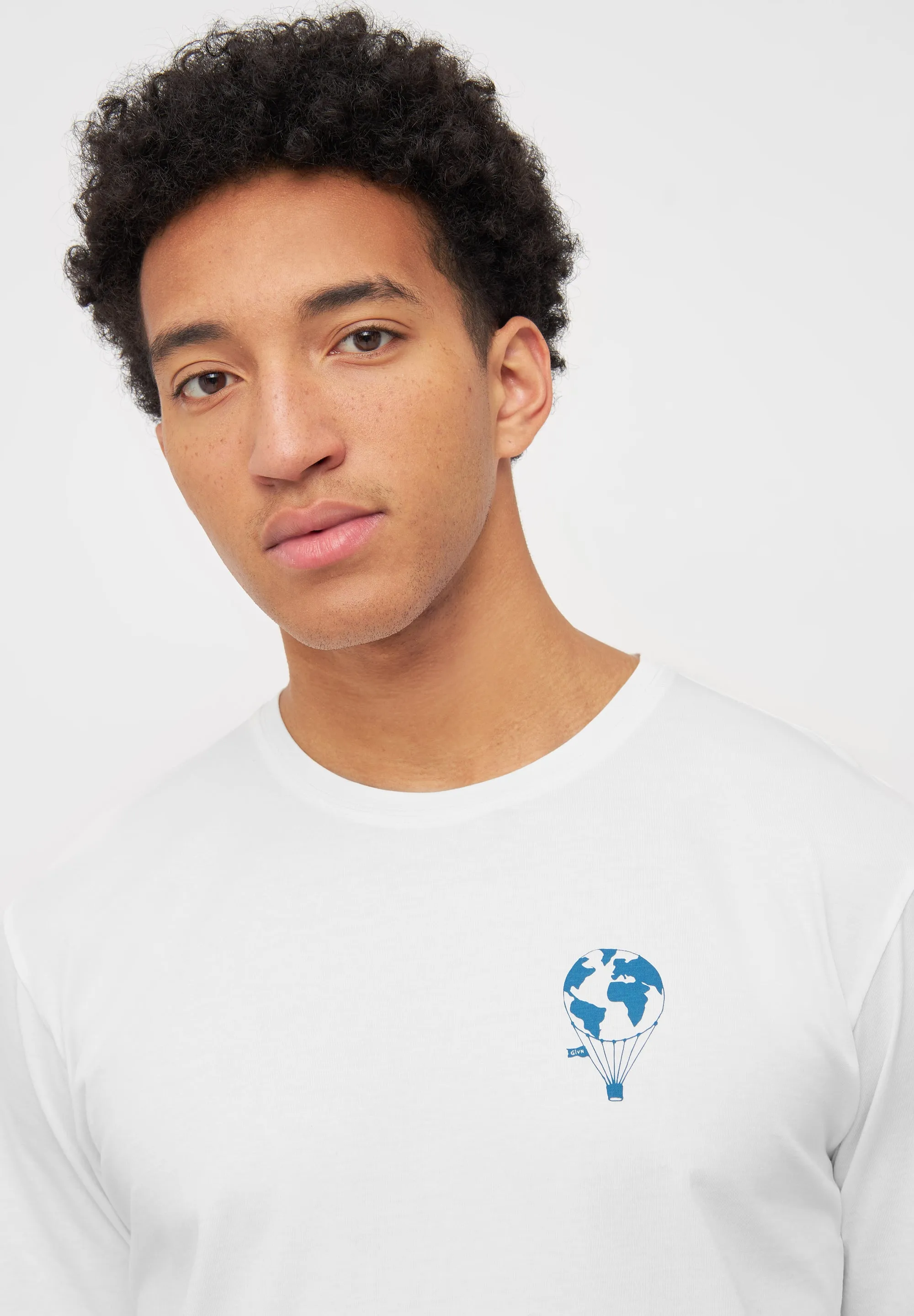 Organic Cotton T-shirt LASSE (Balloon) - White Givn Berlin