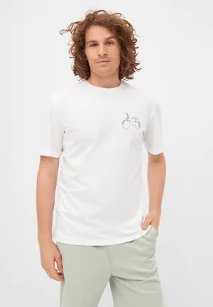 Organic Cotton T-shirt LASSE (Bicycle) - White Givn Berlin