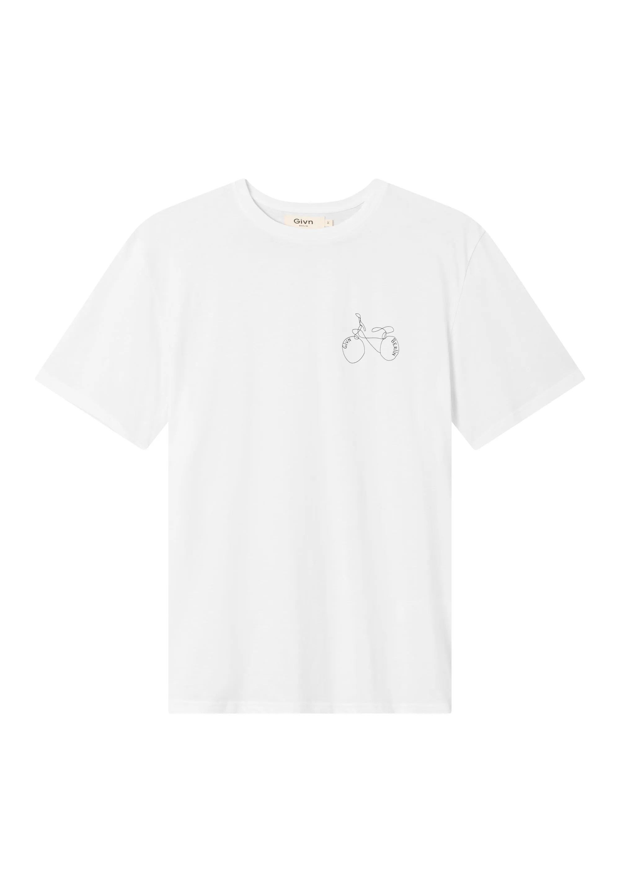 Organic Cotton T-shirt LASSE (Bicycle) - White Givn Berlin