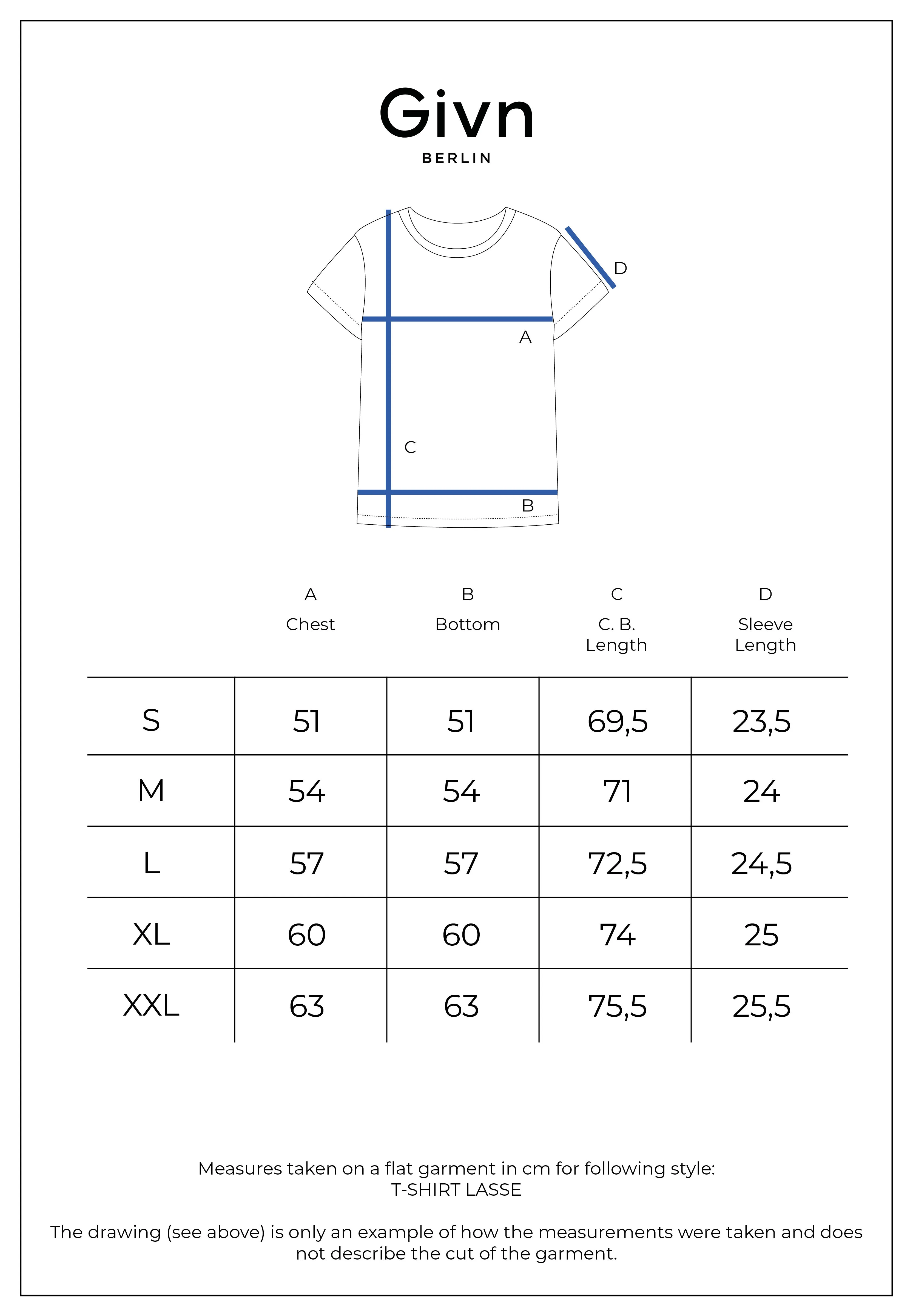Organic Cotton T-shirt LASSE - Moroccan Blue Givn Berlin