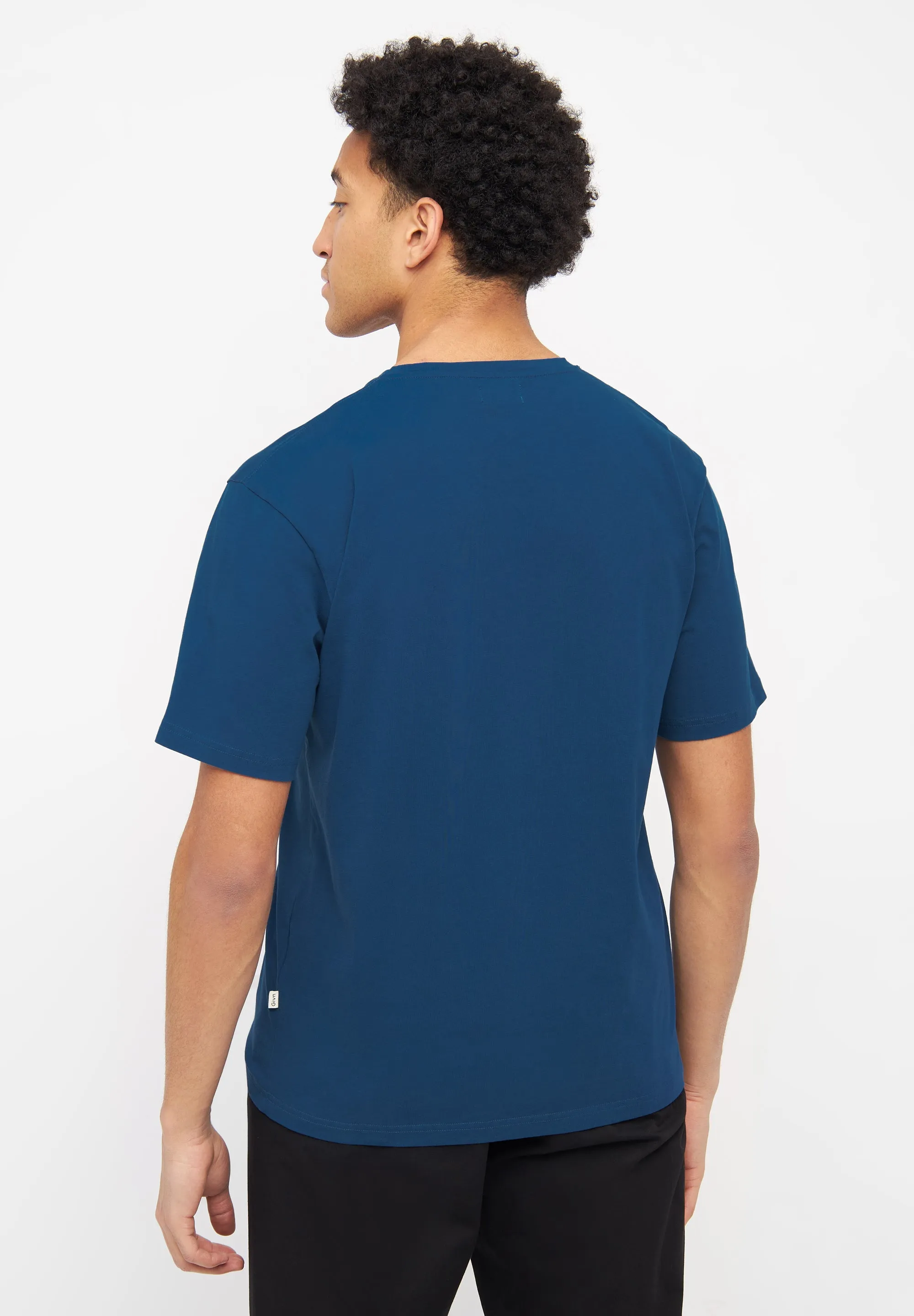 Organic Cotton T-shirt LASSE - Moroccan Blue Givn Berlin