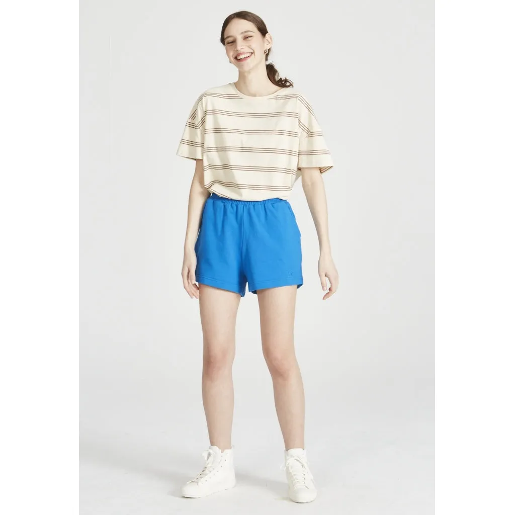 Organic Cotton T-shirt TIANA - Off White / Muddy Brown (Stripes) Givn Berlin