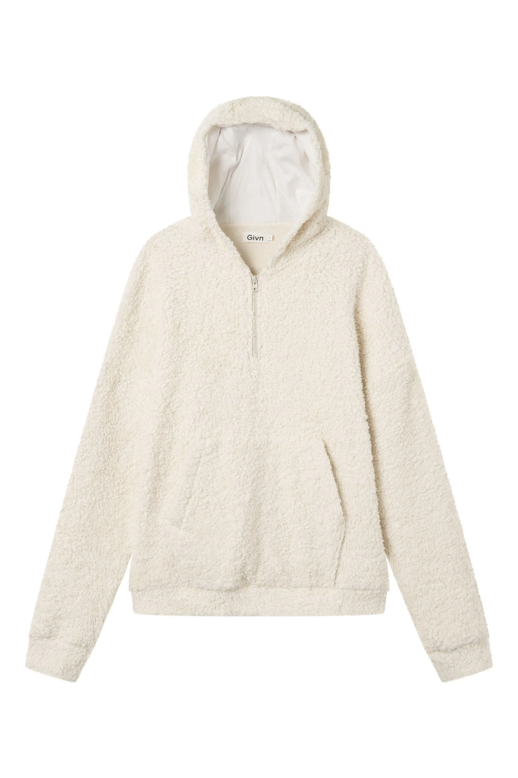 Organic Cotton Teddy Fur Hoodie KENNETH - Off White Givn Berlin