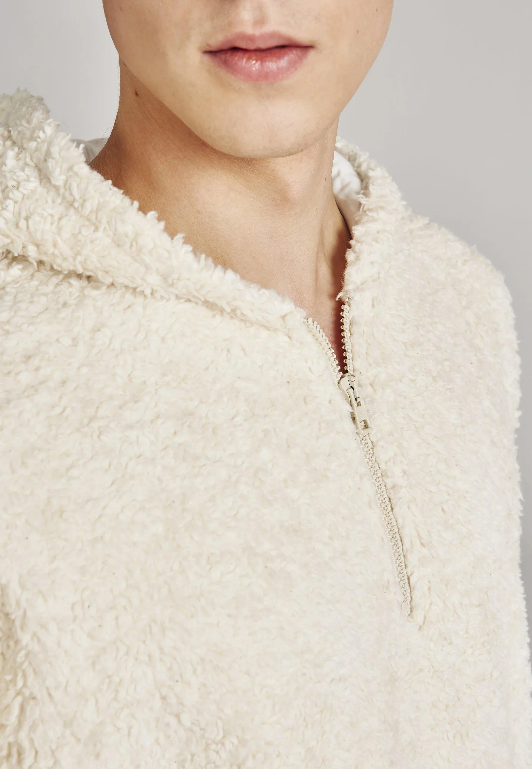 Organic Cotton Teddy Fur Hoodie KENNETH - Off White Givn Berlin