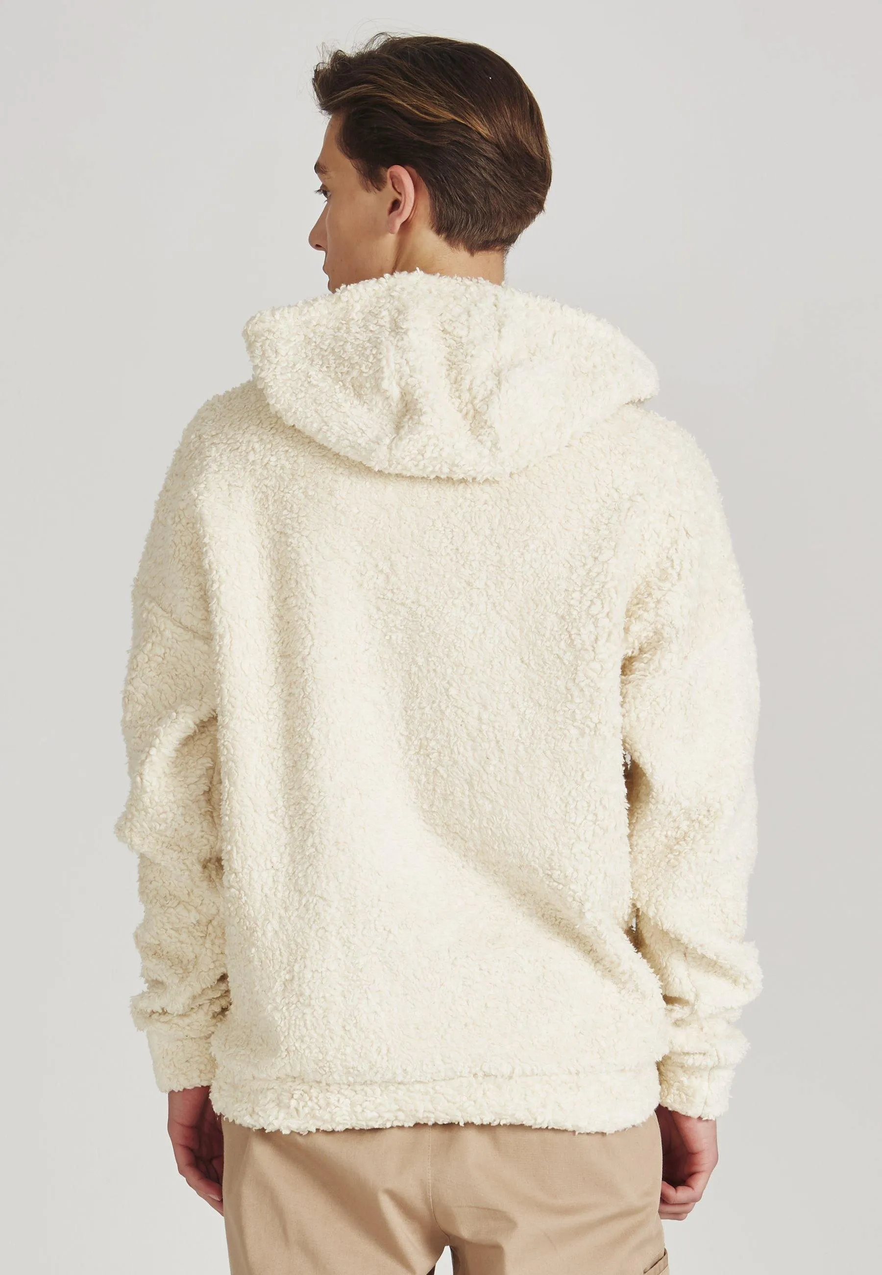 Organic Cotton Teddy Fur Hoodie KENNETH - Off White Givn Berlin