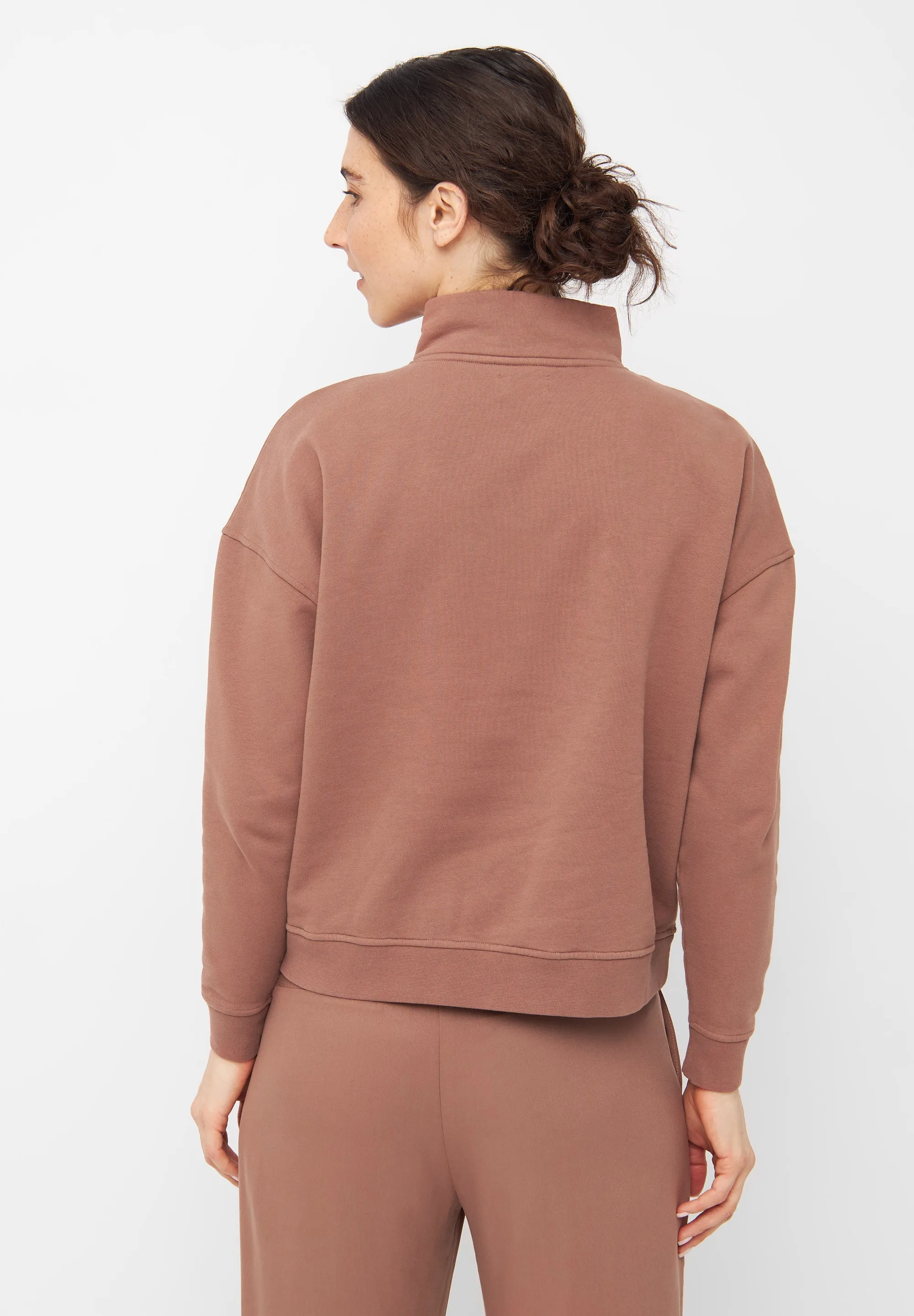 Organic Cotton Troyer Sweater DAKOTA - Truffle Beige Givn Berlin