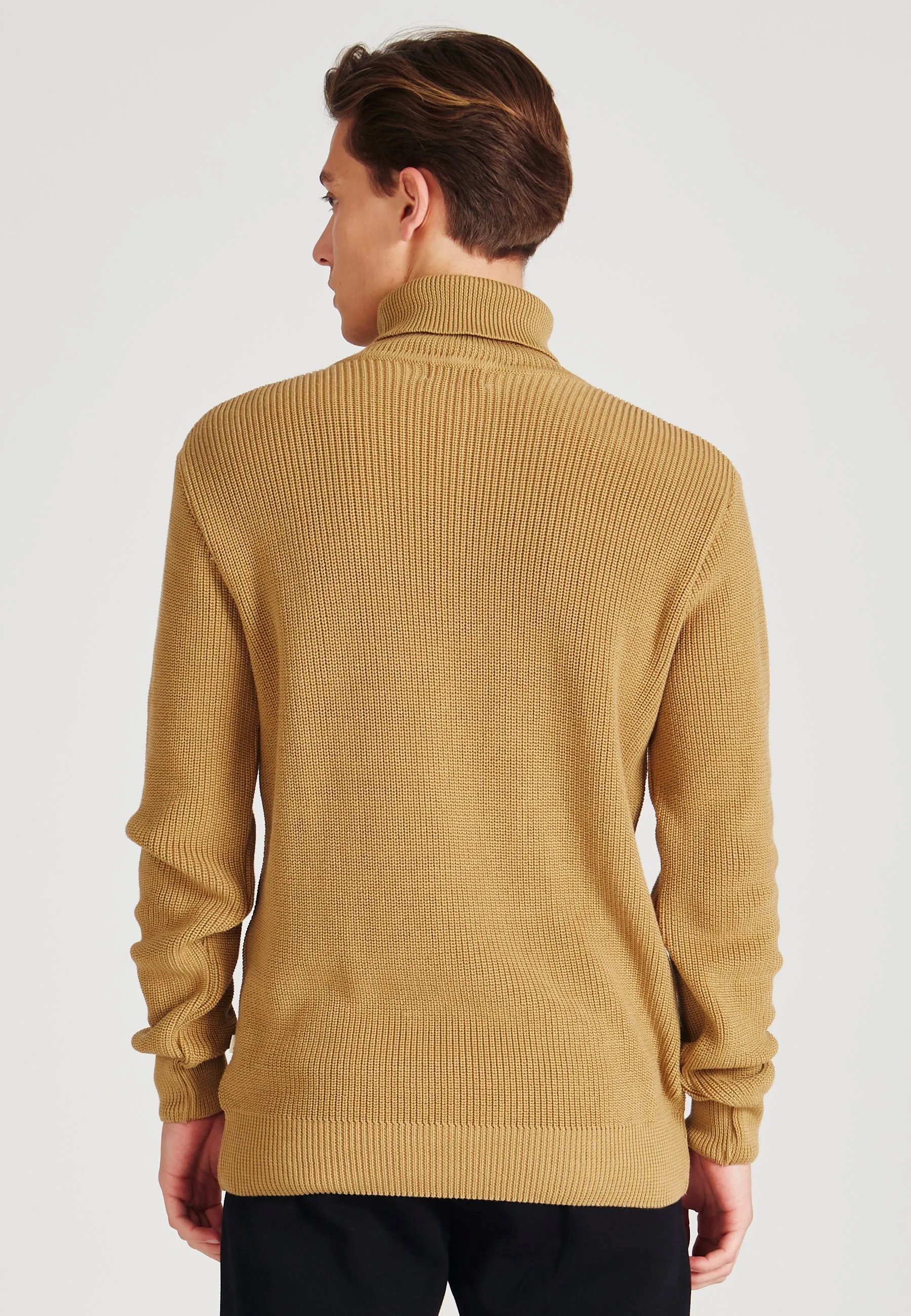 Organic Cotton Turtleneck Knit Sweater PIET - Camel Givn Berlin
