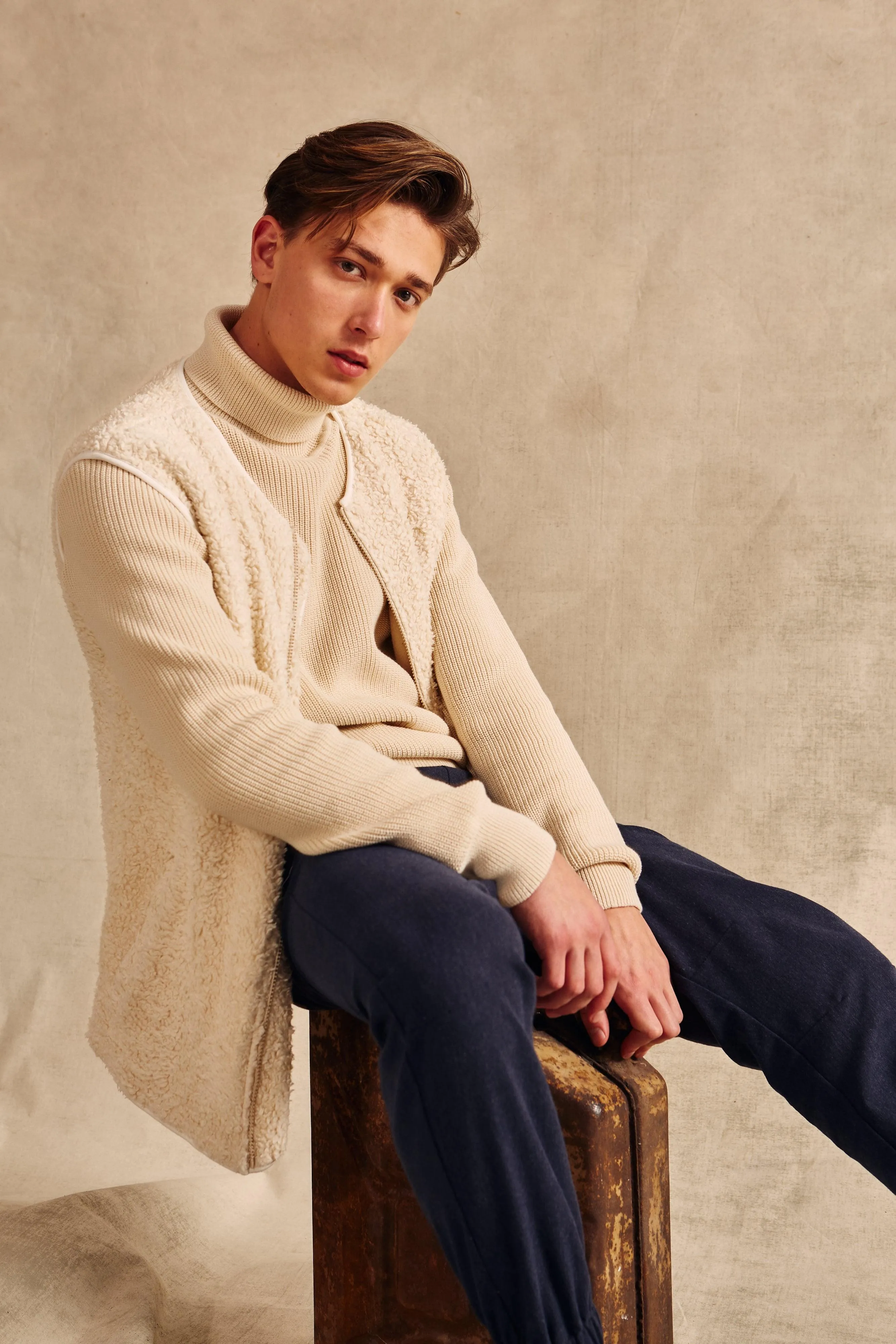 Organic Cotton Turtleneck Knit Sweater PIET - Off White Givn Berlin