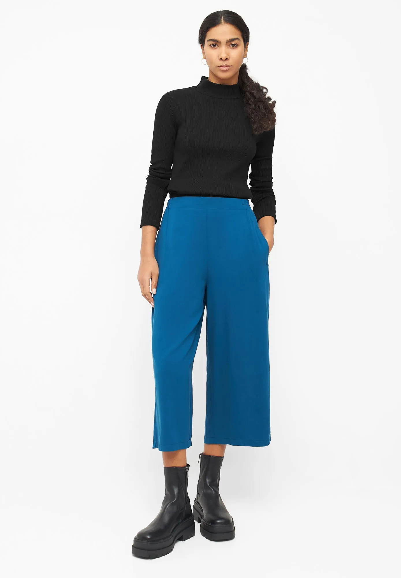 Organic Cotton Turtleneck Long Sleeve GINA - Black (Rib) Givn Berlin