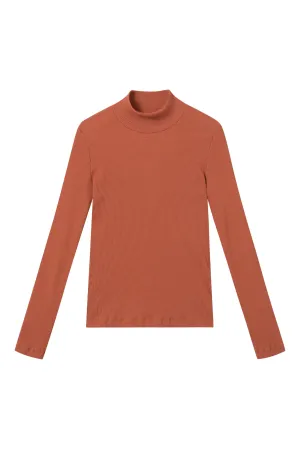 Organic Cotton Turtleneck Long Sleeve GINA - Copper Givn Berlin