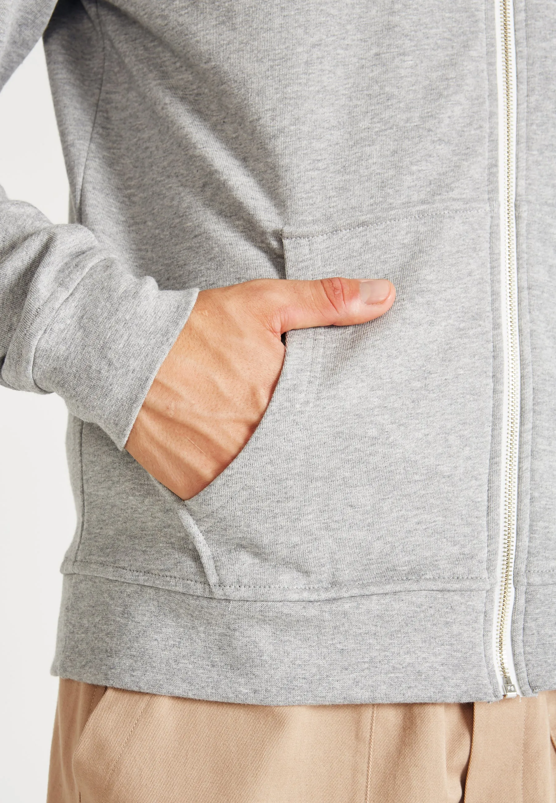 Organic Cotton WINSTON Sweat Jacket - Mercury Grey Givn Berlin