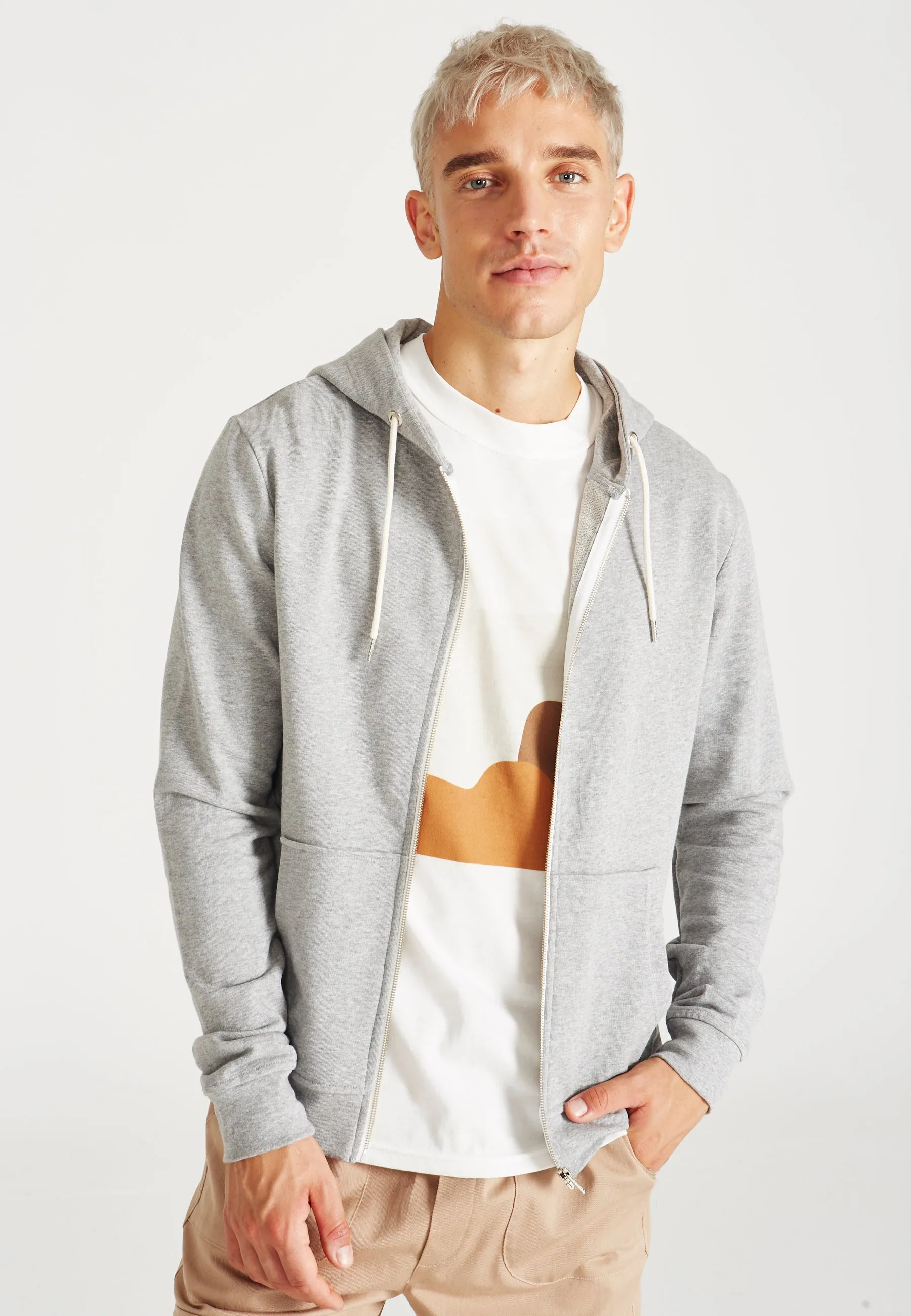 Organic Cotton WINSTON Sweat Jacket - Mercury Grey Givn Berlin