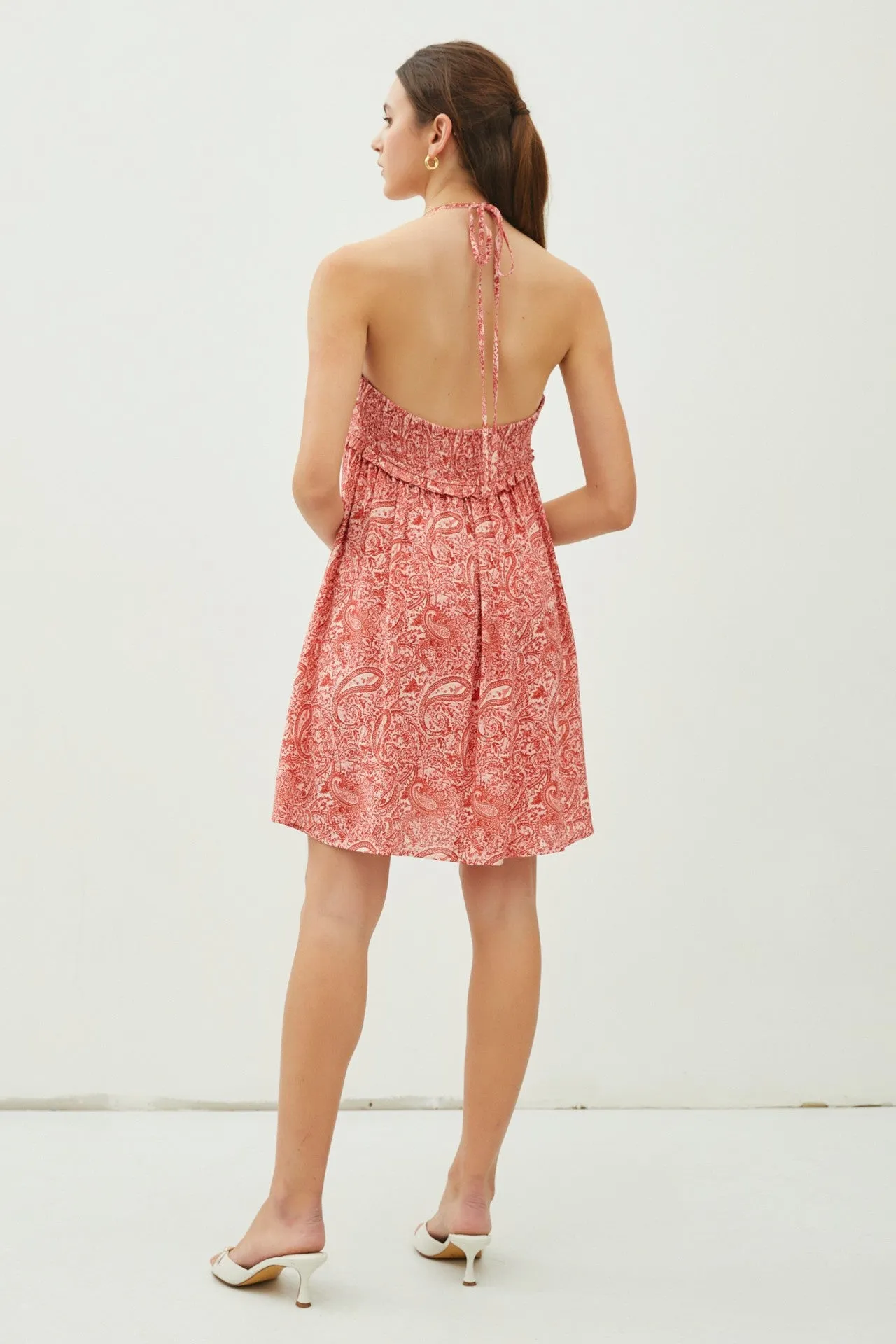 PAISLEY HALTER DRESS