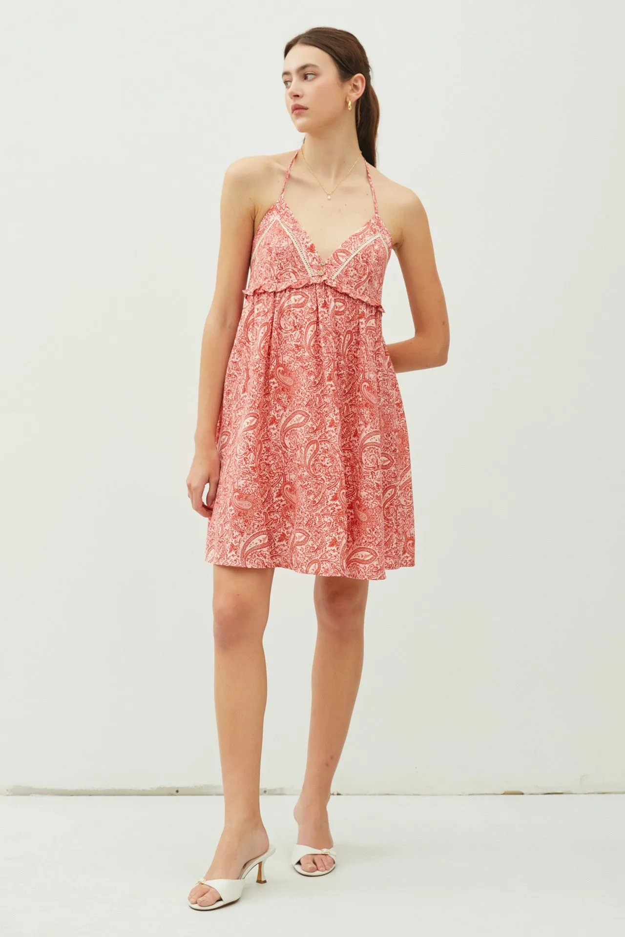PAISLEY HALTER DRESS