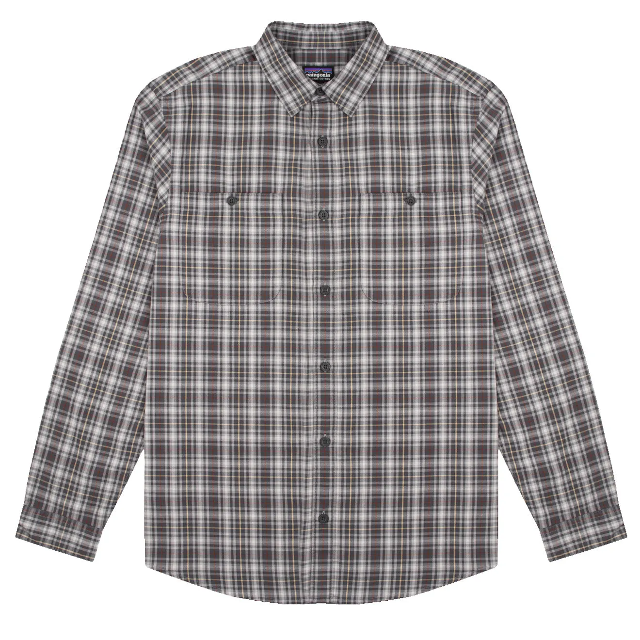 Patagonia L/S Pima Cotton Shirt Fractures / Forge Grey