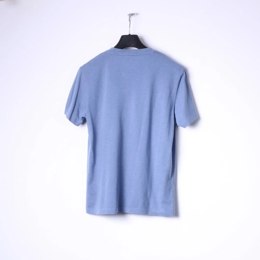 Penguin Mens M T-Shirt Blue Cotton Graphic Classic Crew Neck Top