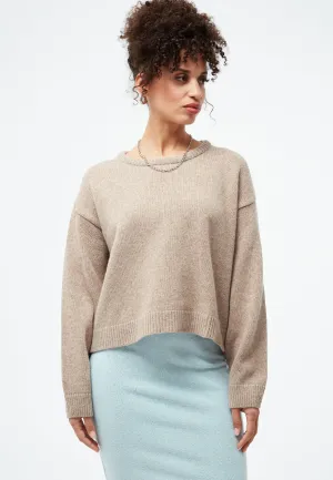 PHILOU recycled wool knit sweater - Beige Givn Berlin