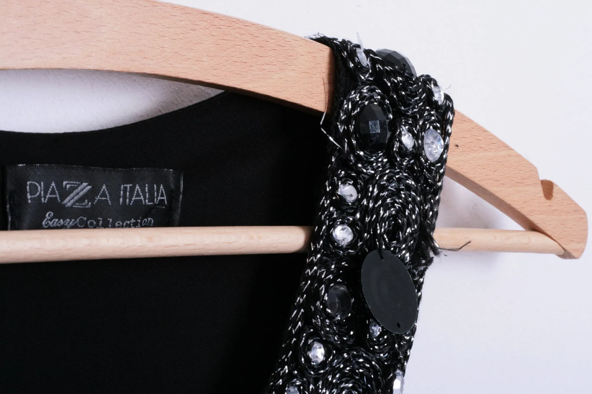 Piaza Italia Womens S Tunic Bids Black Long Sleeveless Shirt