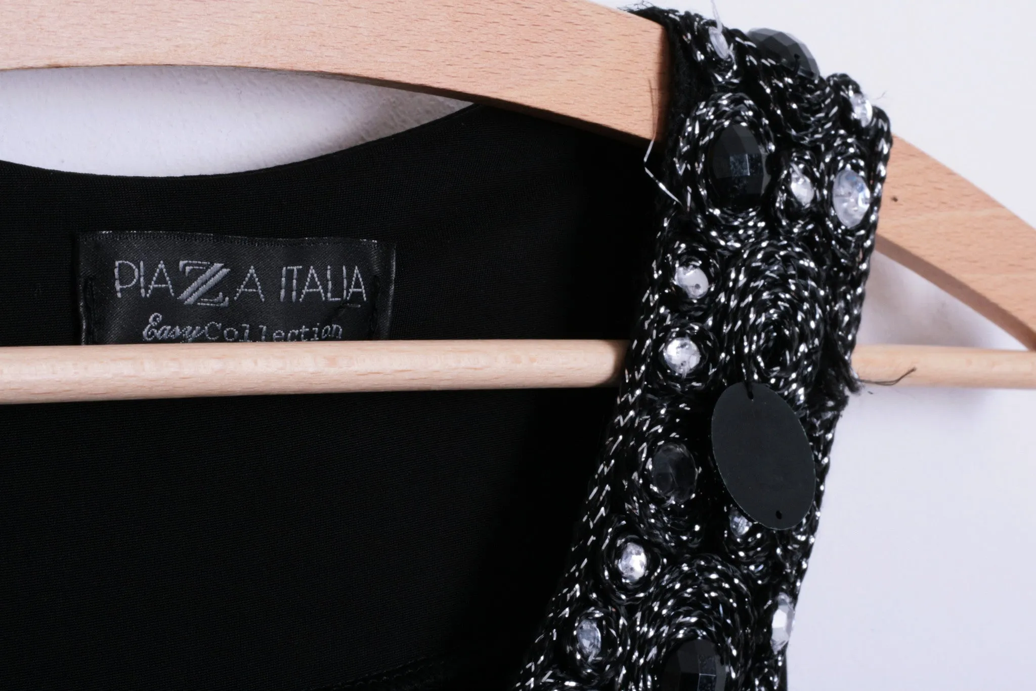 Piaza Italia Womens S Tunic Bids Black Long Sleeveless Shirt