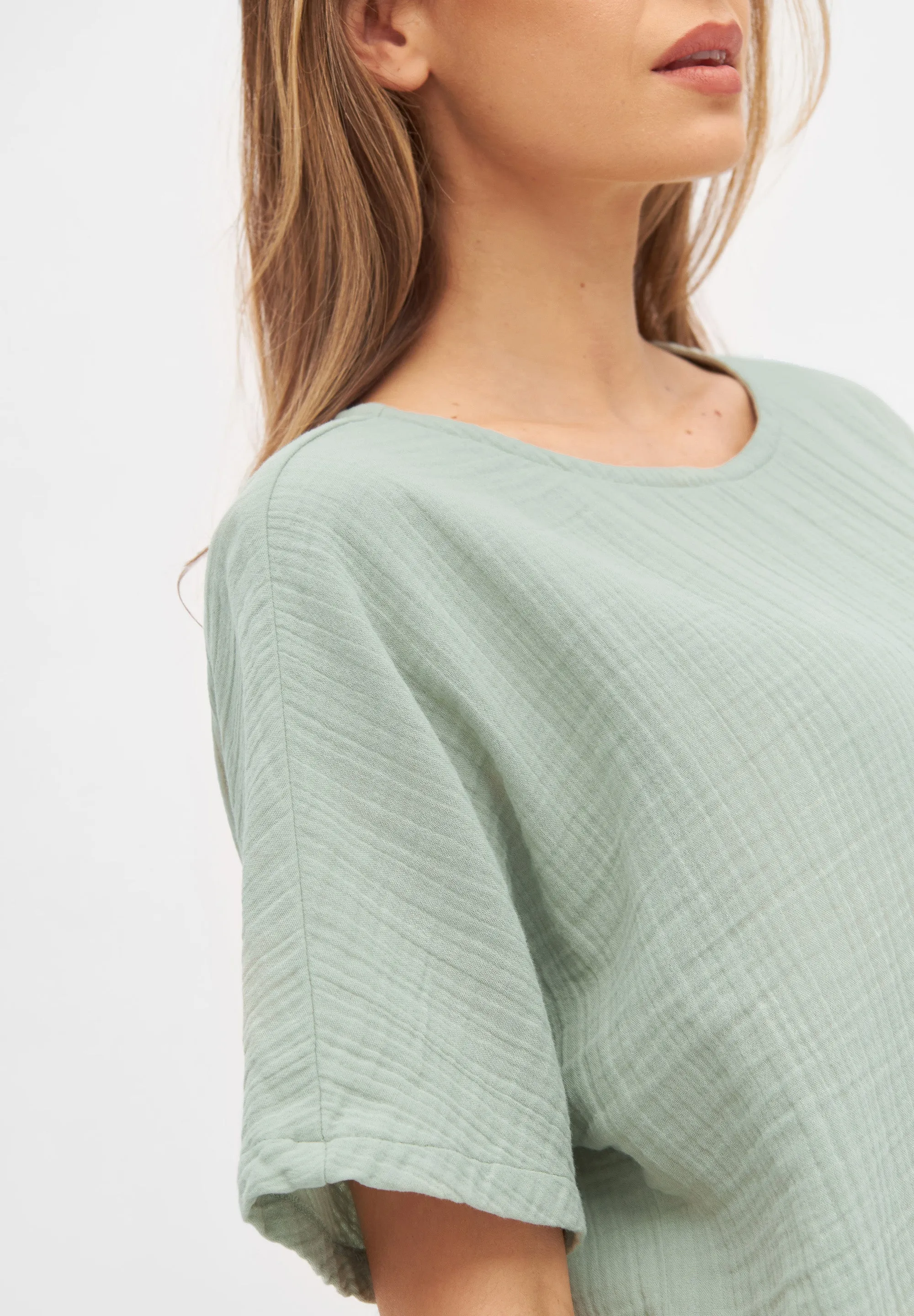 PINA Organic Cotton Muslin T-Shirt - Sage Givn Berlin