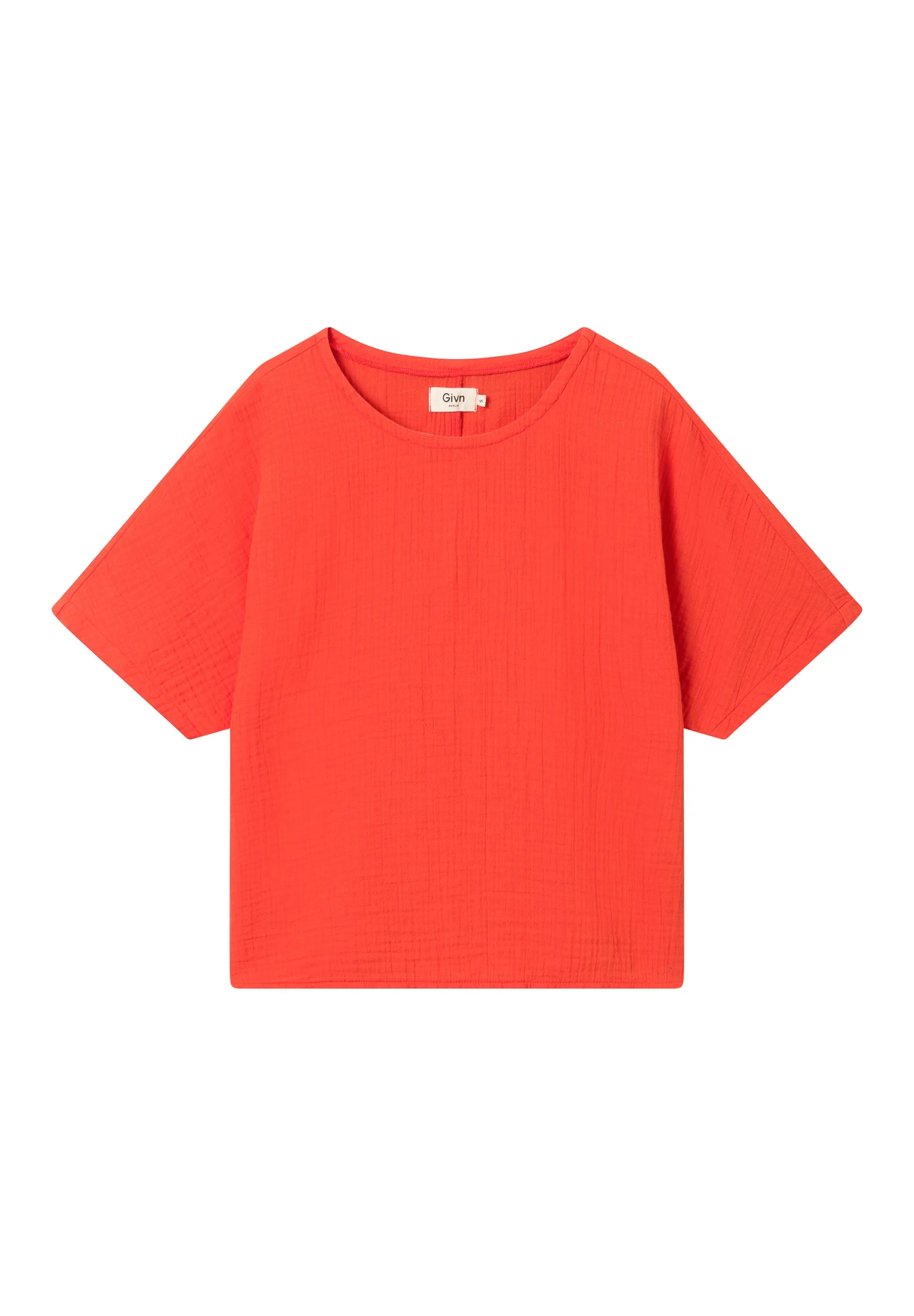 PINA Organic Cotton Muslin T-Shirt - Sunset Orange Givn Berlin