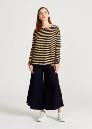 POLLY longsleeve made from TENCEL™ Lyocell - Blue / Camel (Stripes) Givn Berlin