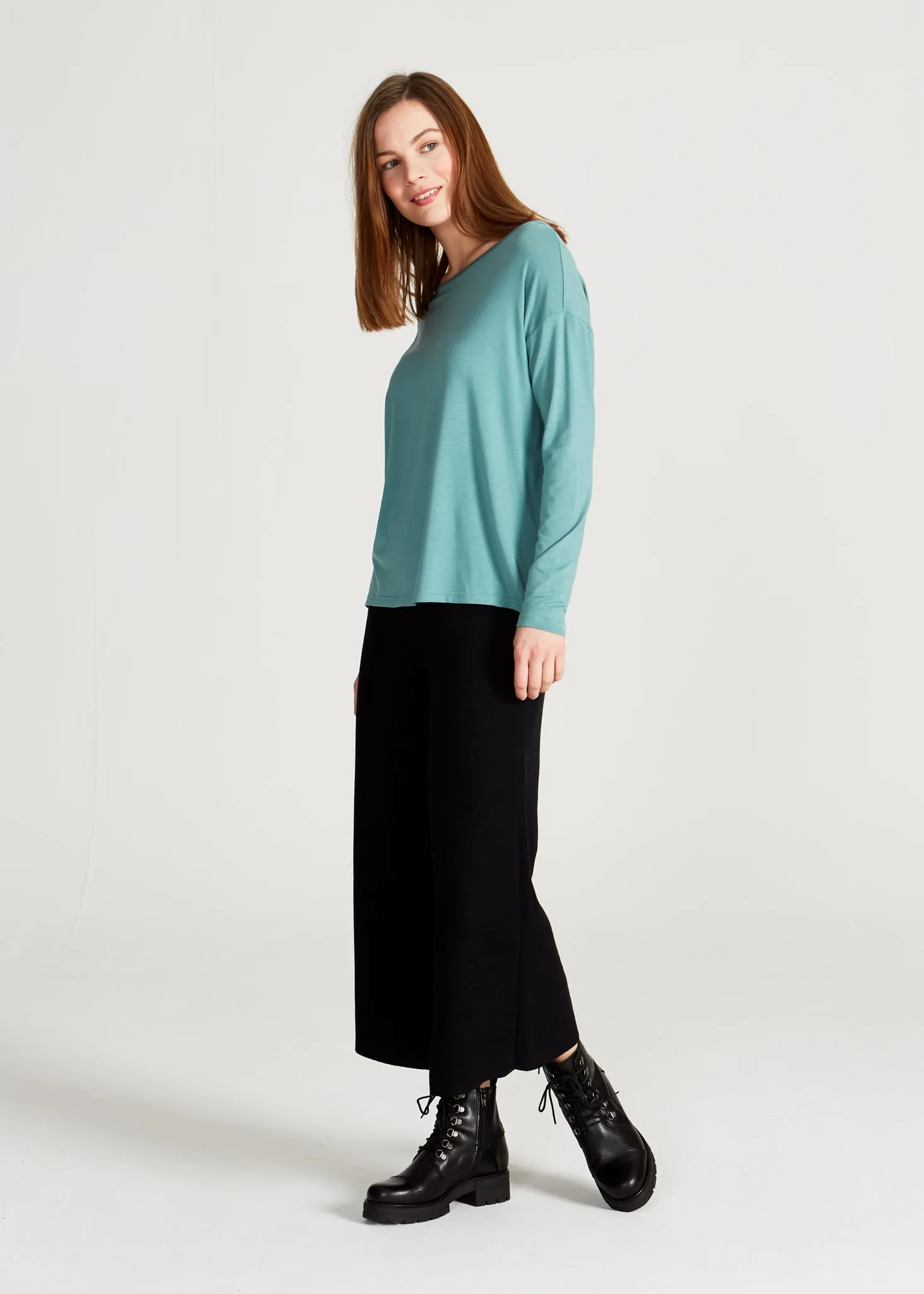 POLLY longsleeve made from TENCEL™ Lyocell - Dark Mint (Tencel) Givn Berlin