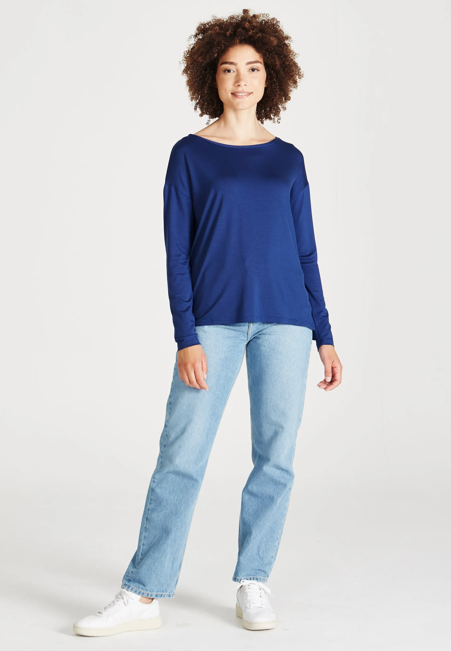 POLLY longsleeve made from TENCEL™ Lyocell - Navy Blue (Tencel) Givn Berlin