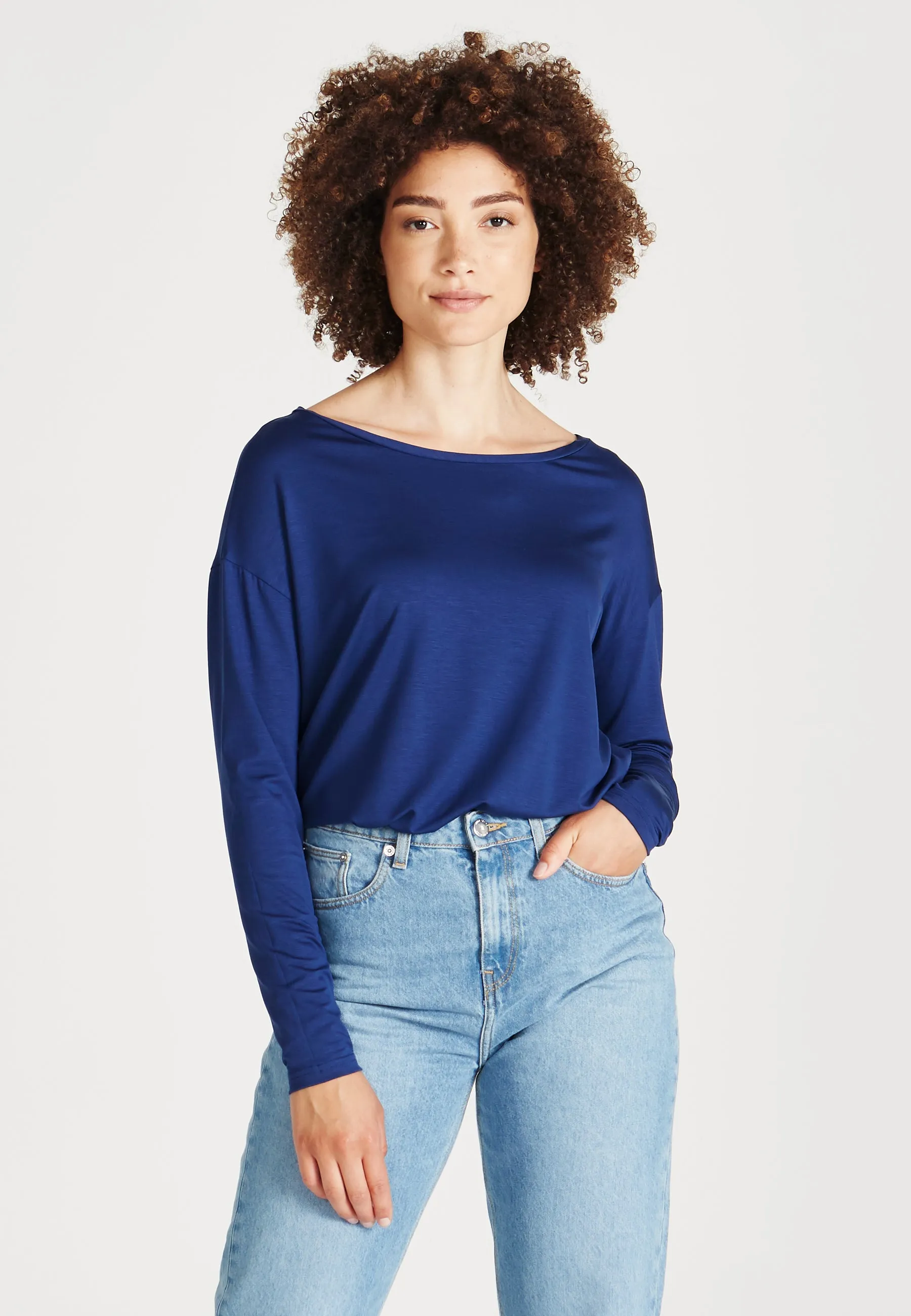 POLLY longsleeve made from TENCEL™ Lyocell - Navy Blue (Tencel) Givn Berlin