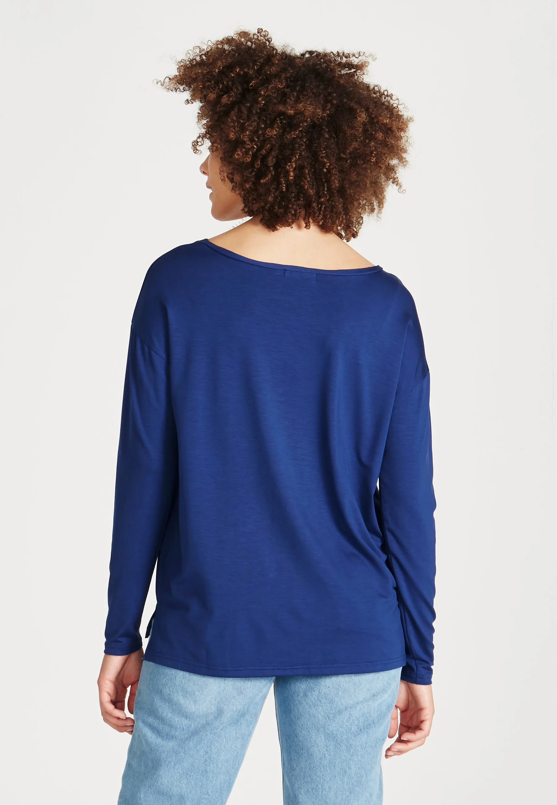 POLLY longsleeve made from TENCEL™ Lyocell - Navy Blue (Tencel) Givn Berlin