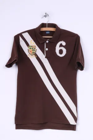 Polo by Ralph Lauren Womens S 8 Polo Shirt Brown Short Sleeve Golf Tournament RLPC #6