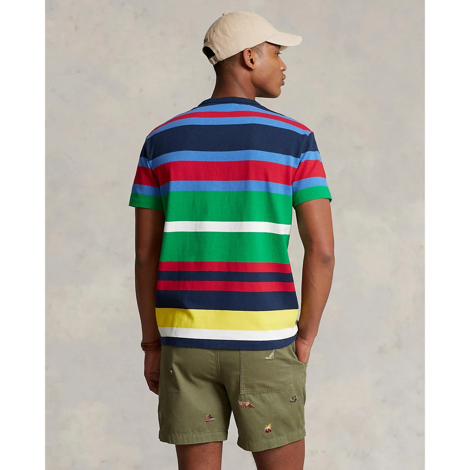 Polo Ralph Lauren - Classic Fit Crew Neck Knitted T-Shirt - Multicoloured Stripes